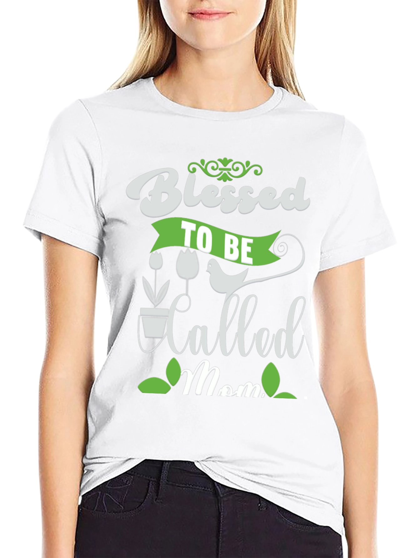 Blessed to be Called Mom Black Graphic Tee