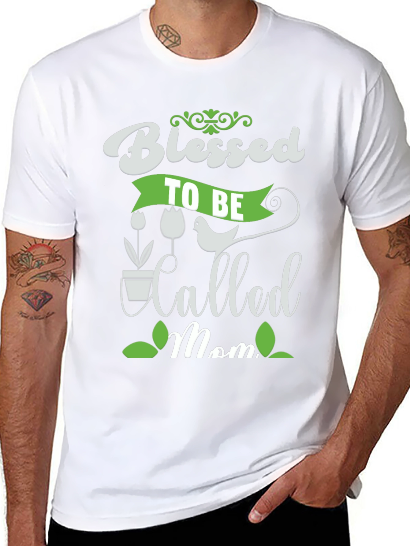 Blessed to be Called Mom Black Graphic Tee