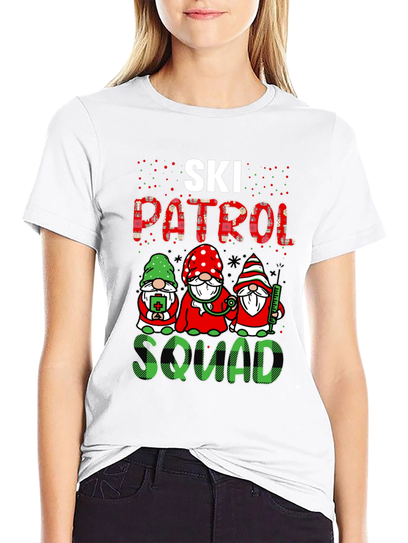 Ski Patrol Squad Gnomes Graphic T-Shirt