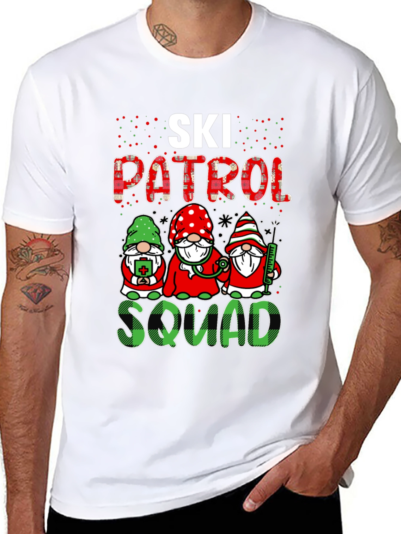 Ski Patrol Squad Gnomes Graphic T-Shirt