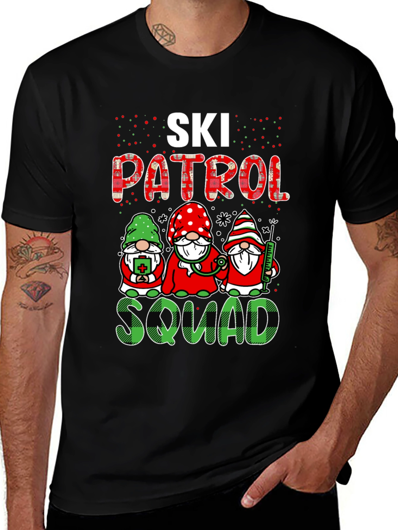 Ski Patrol Squad Gnomes Graphic T-Shirt