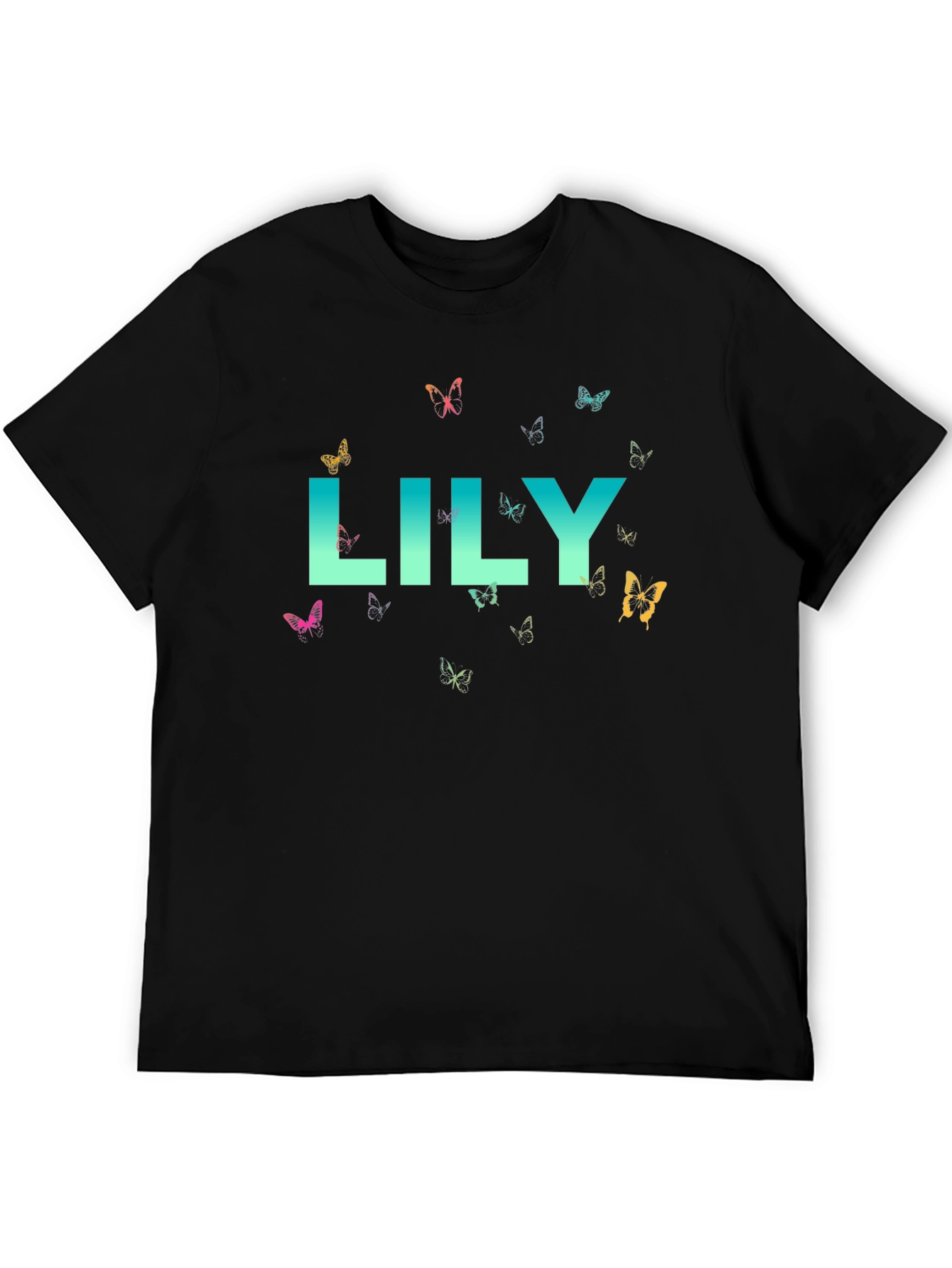Lily Butterfly Graphic Tee - Soft Cotton Comfort