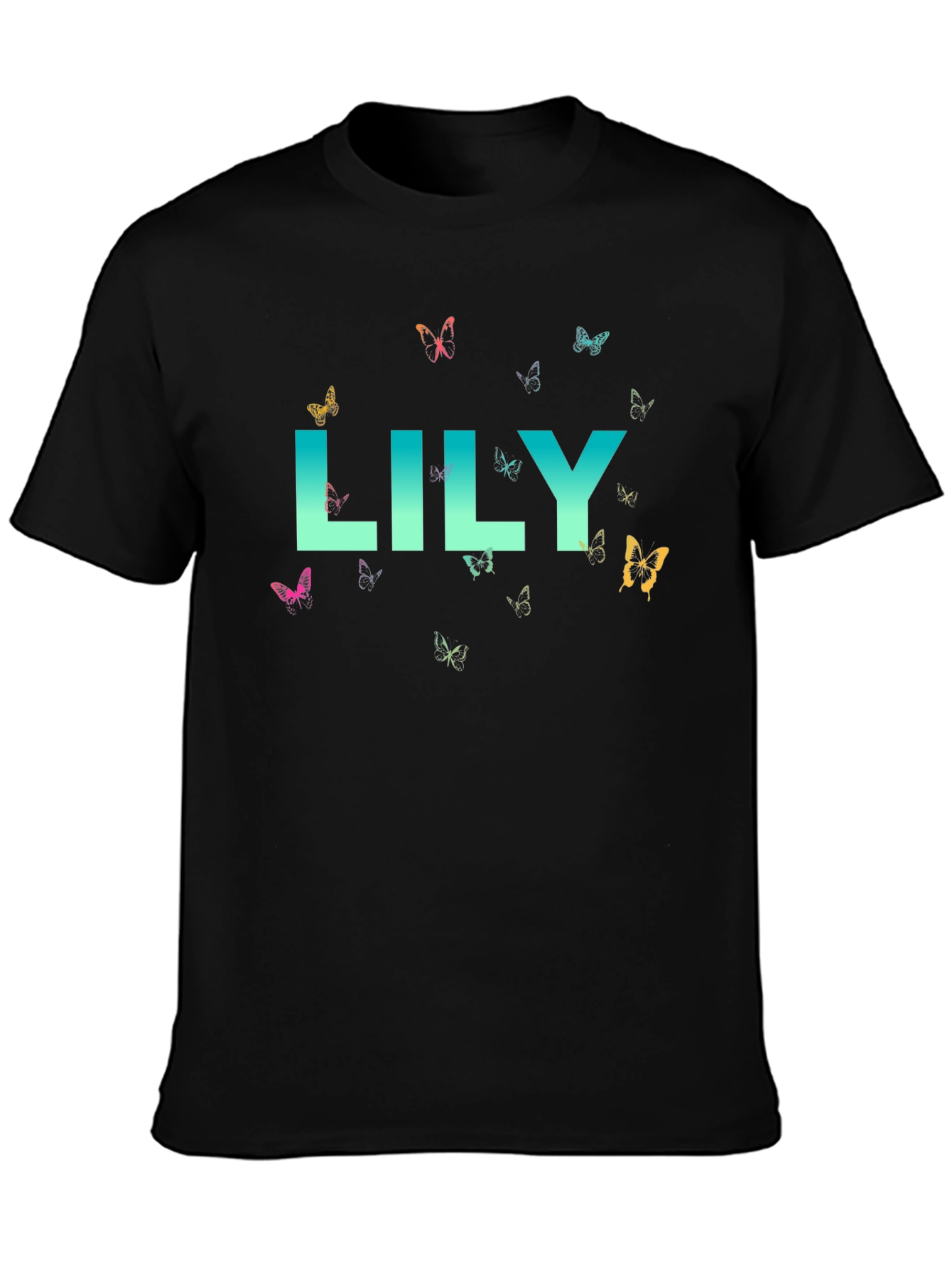 Lily Butterfly Graphic Tee - Soft Cotton Comfort