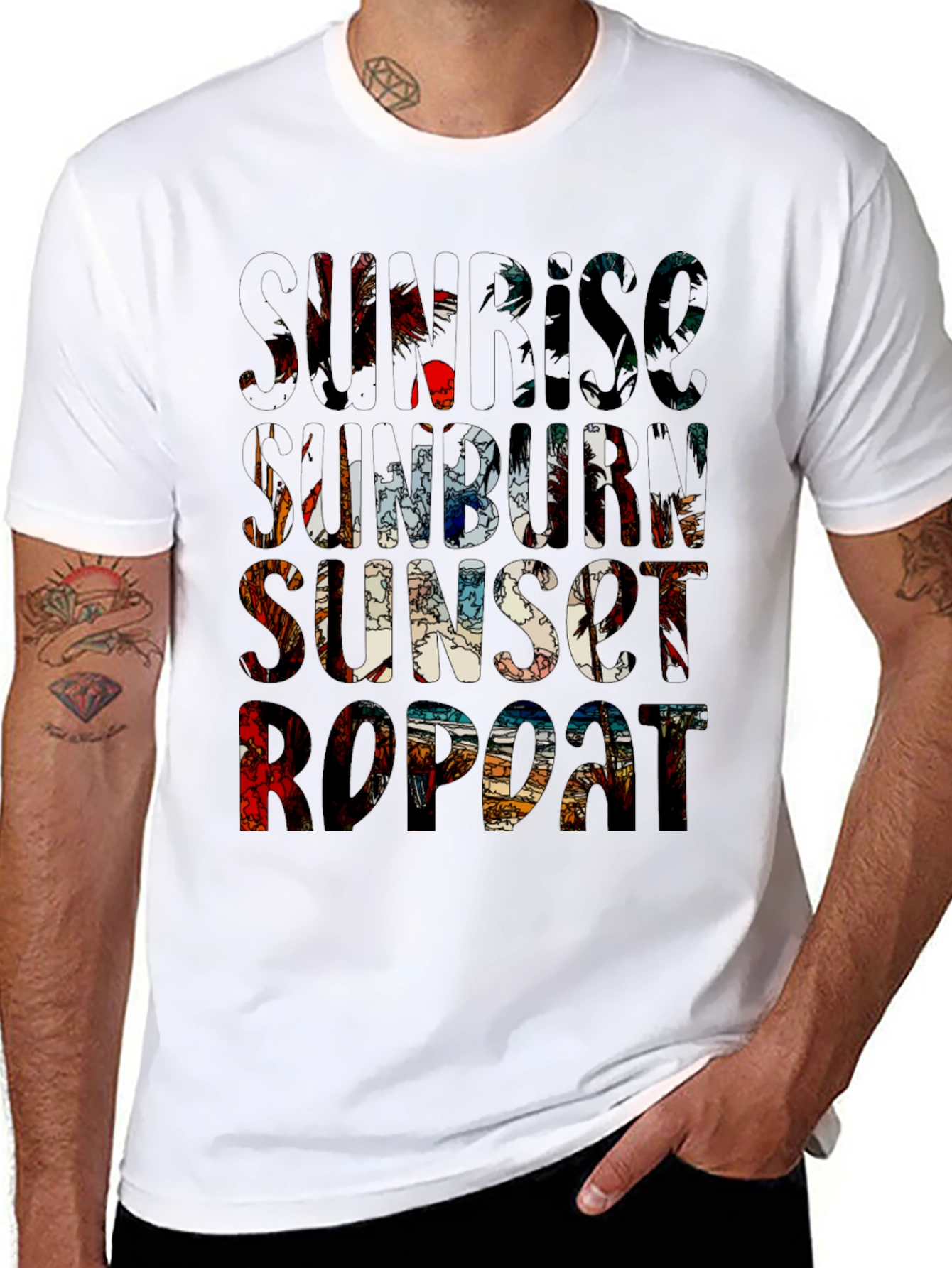 Sunrise Sunset Repeat Graphic Tee