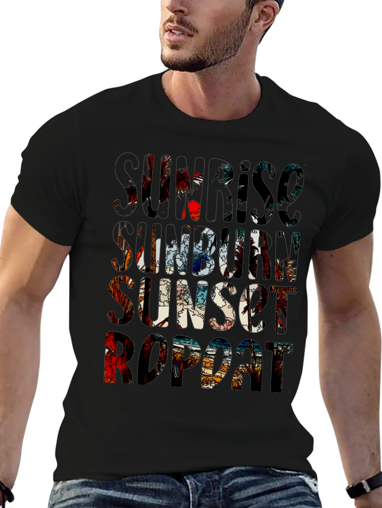 Sunrise Sunset Repeat Graphic Tee