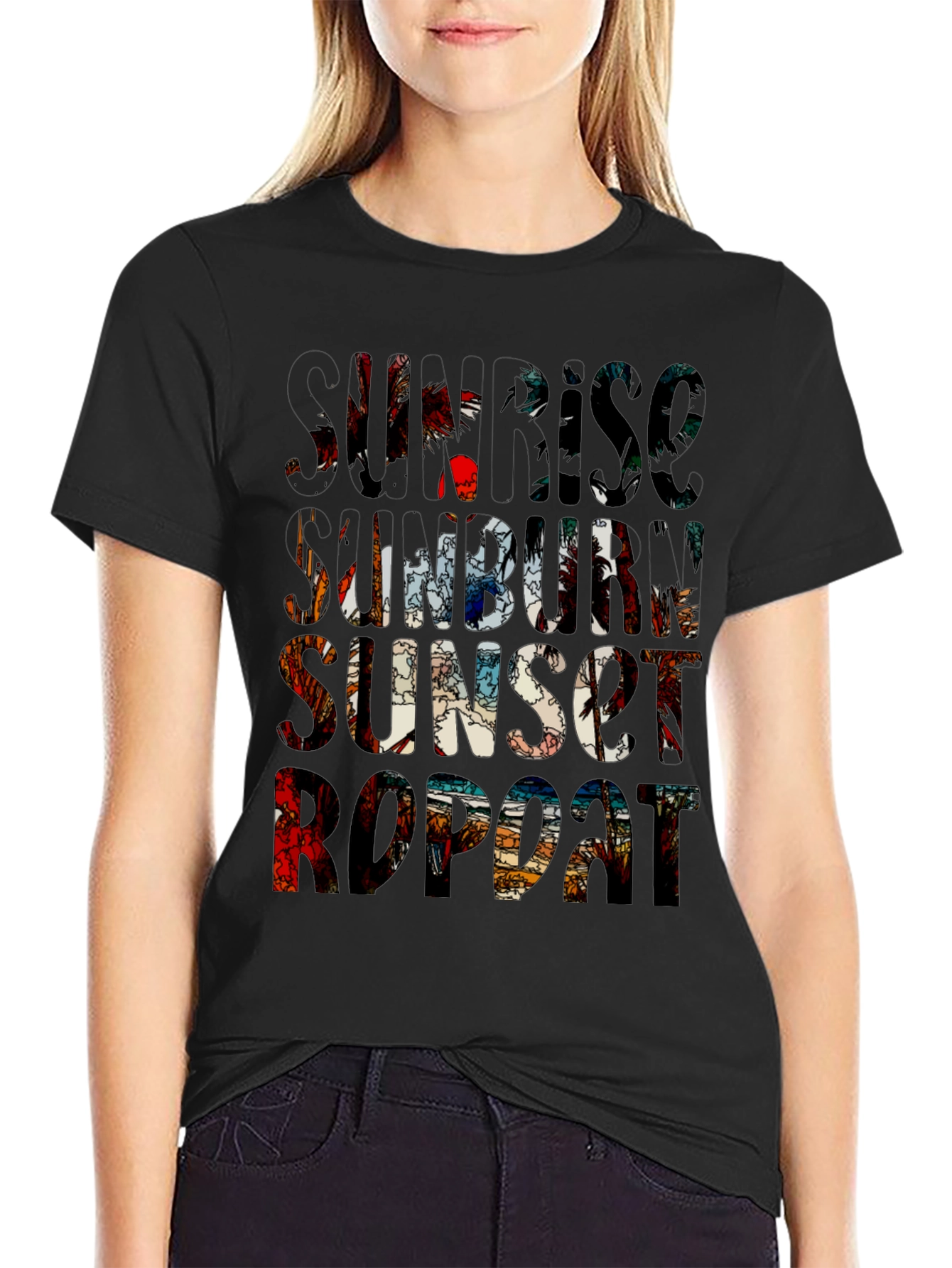 Sunrise Sunset Repeat Graphic Tee