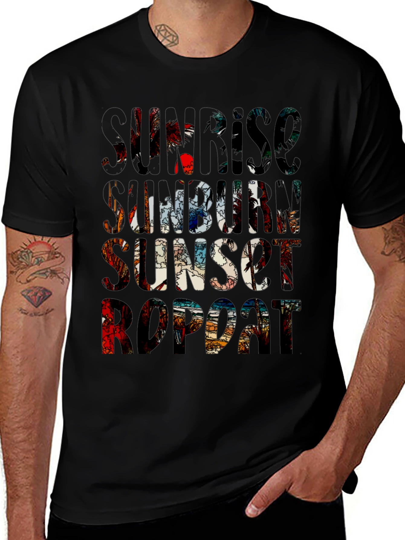 Sunrise Sunset Repeat Graphic Tee