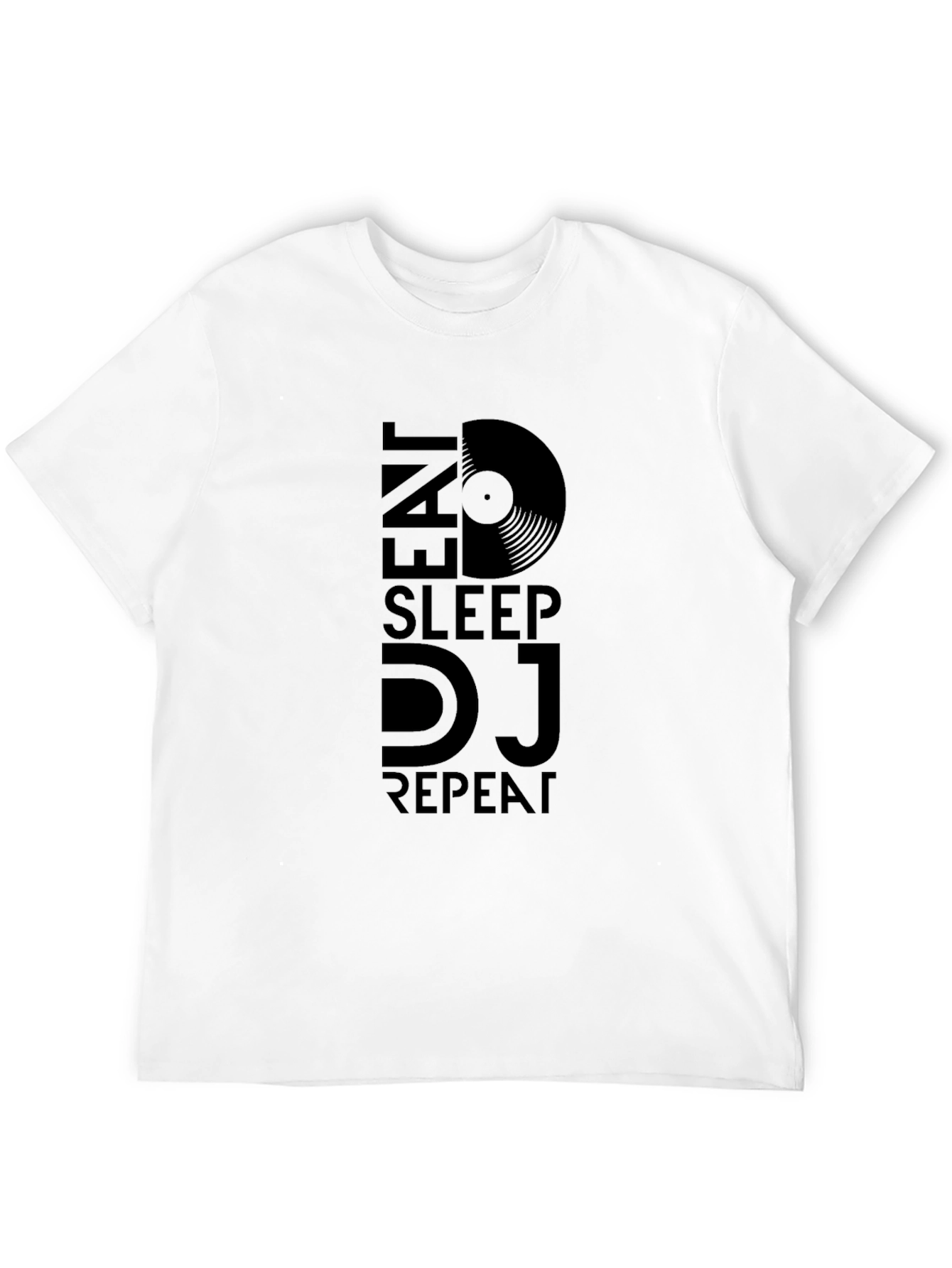 Eat Sleep DJ Repeat Black Graphic Tee