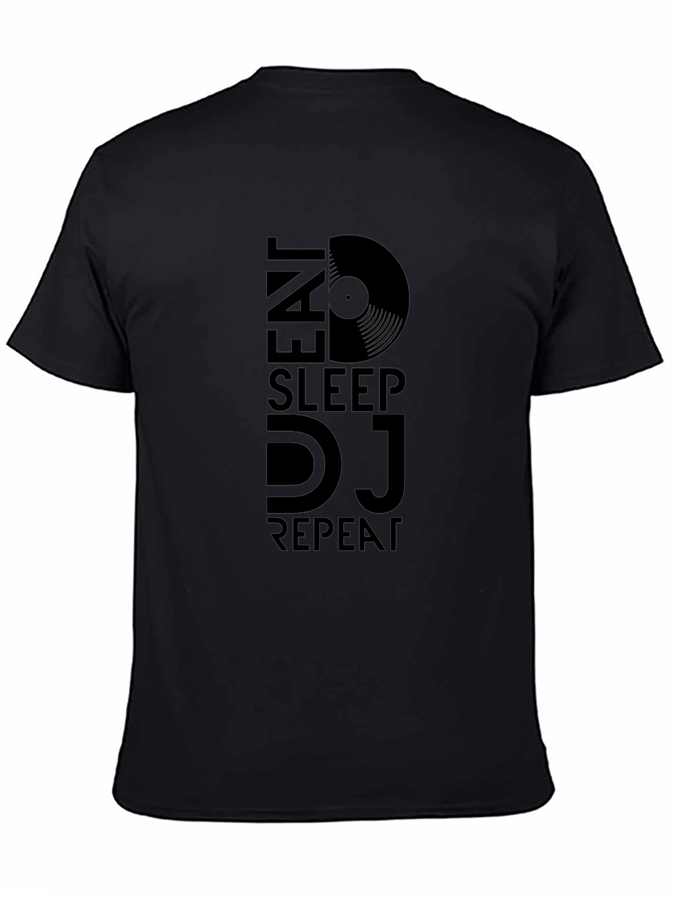 Eat Sleep DJ Repeat Black Graphic Tee
