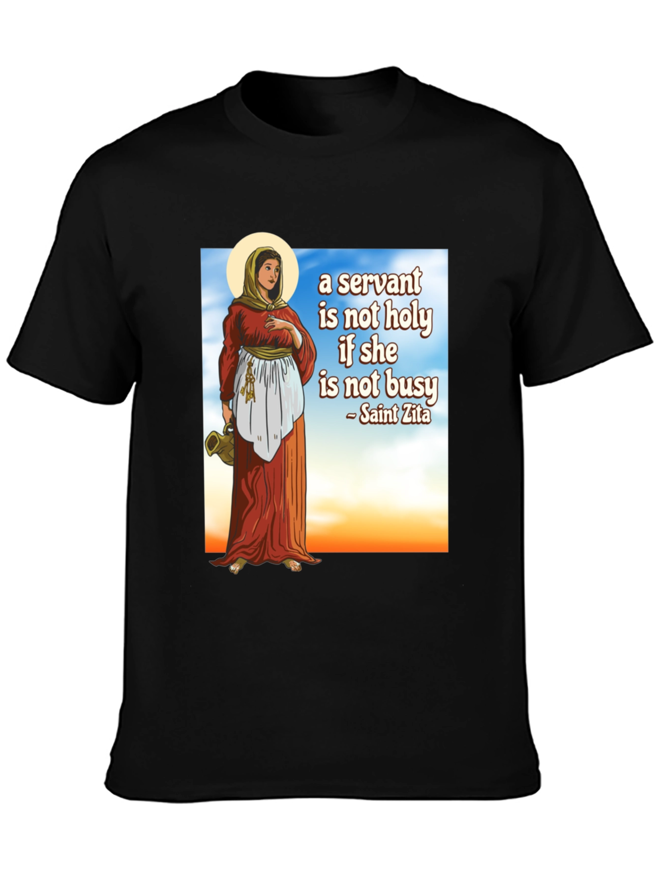 Saint Zita Servant T-Shirt - Black