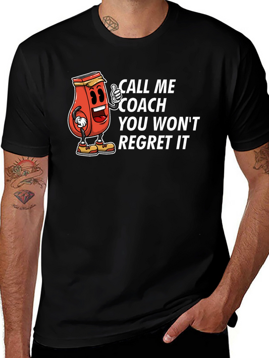 Call Me Coach T-Shirt - Humorous Cartoon Design