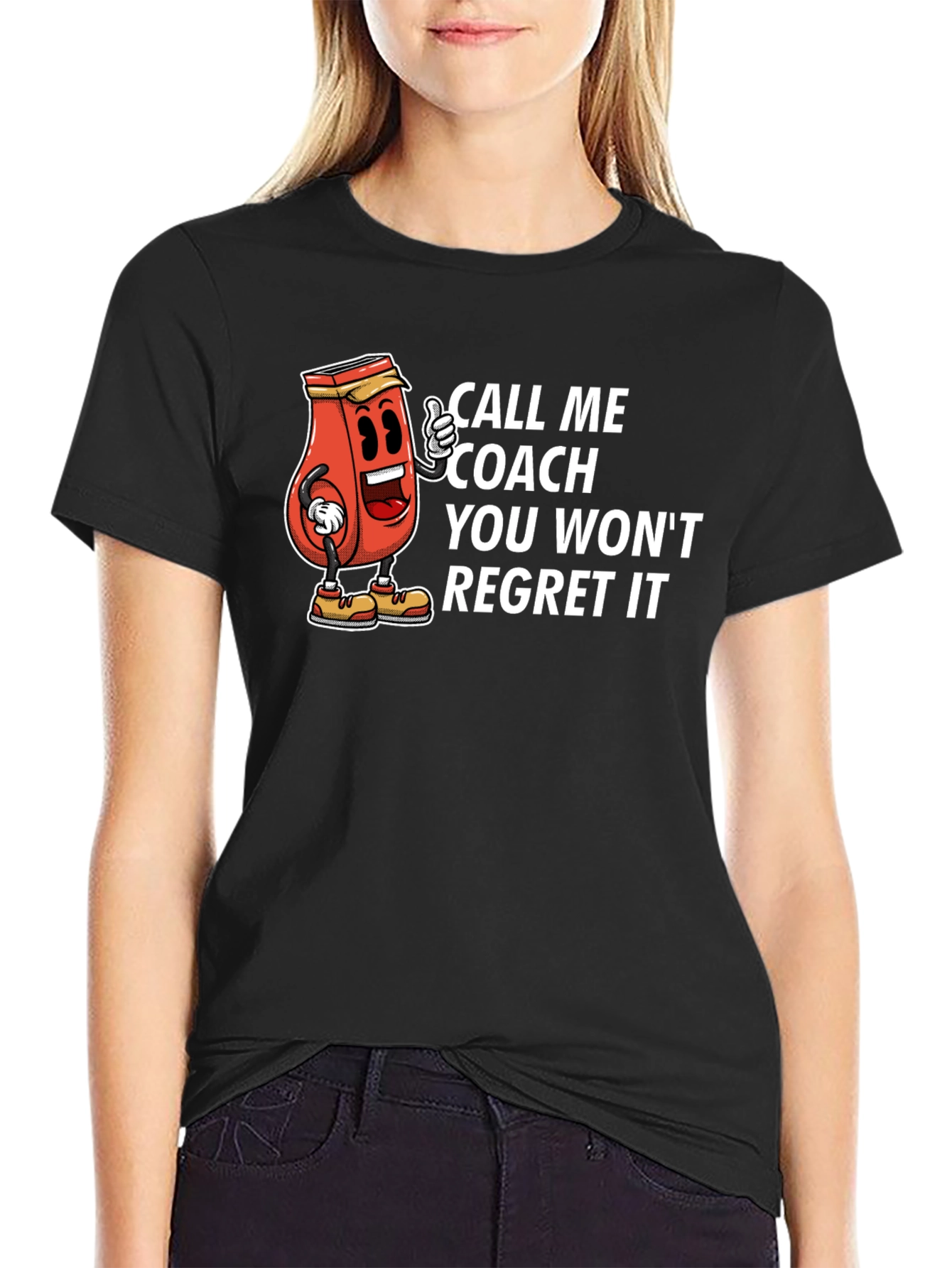 Call Me Coach T-Shirt - Humorous Cartoon Design