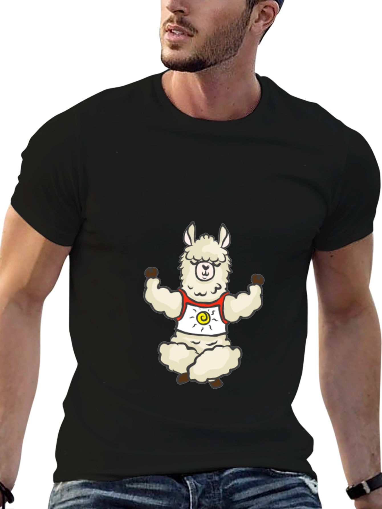 Zen Llama Graphic Tee - Relaxed Meditation Vibe