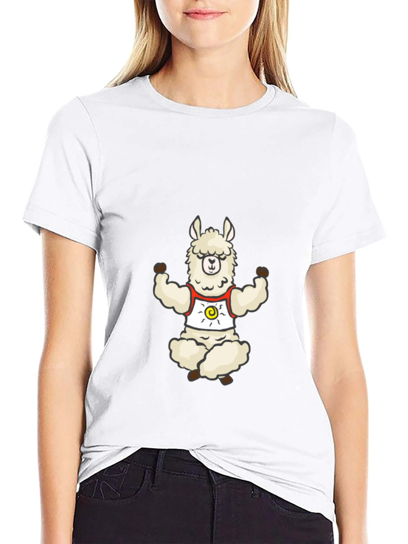 Zen Llama Graphic Tee - Relaxed Meditation Vibe