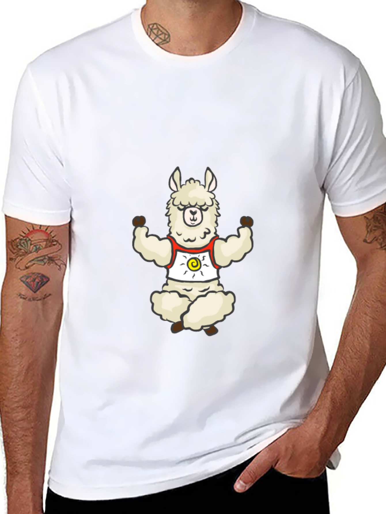 Zen Llama Graphic Tee - Relaxed Meditation Vibe