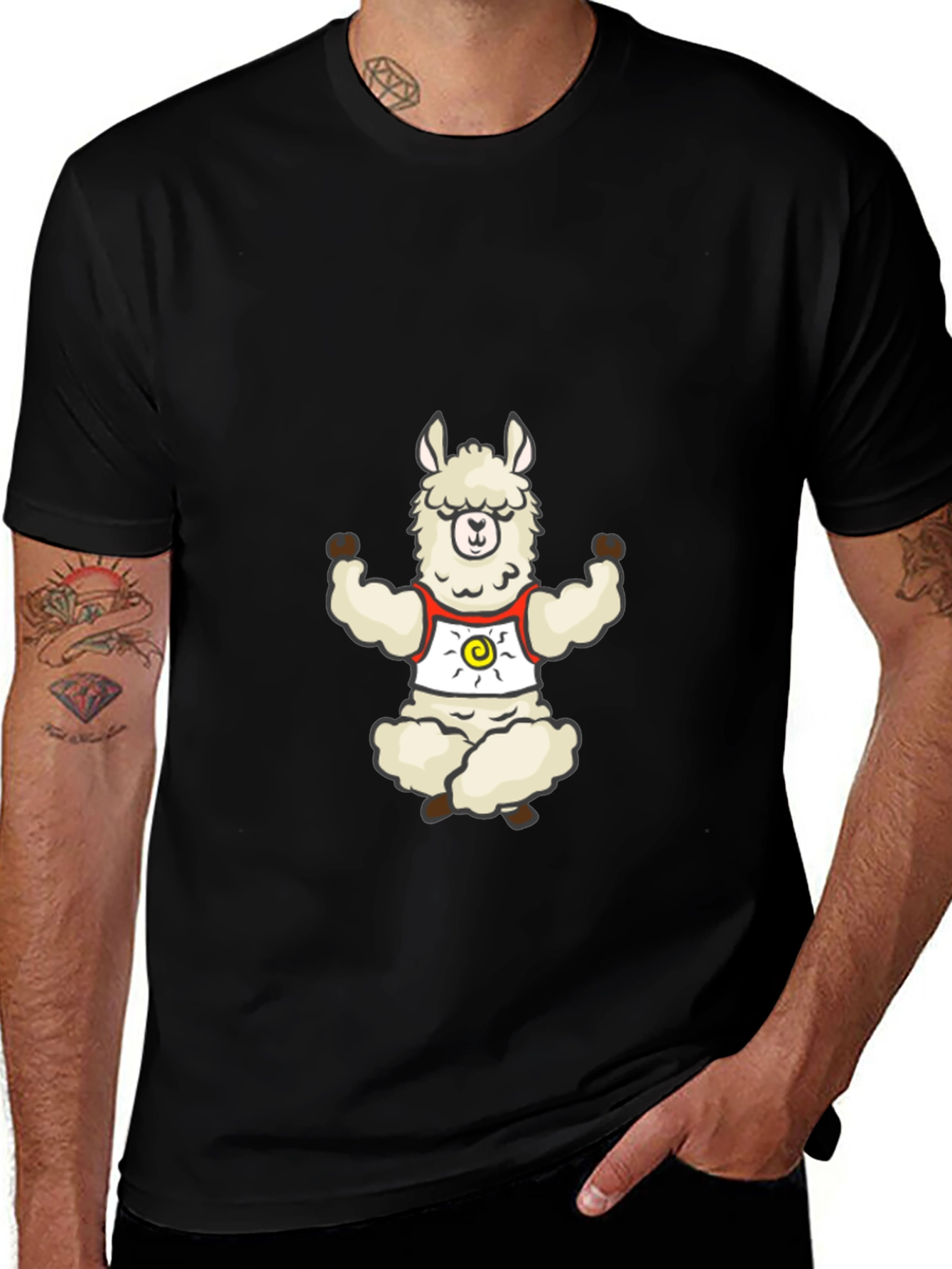 Zen Llama Graphic Tee - Relaxed Meditation Vibe