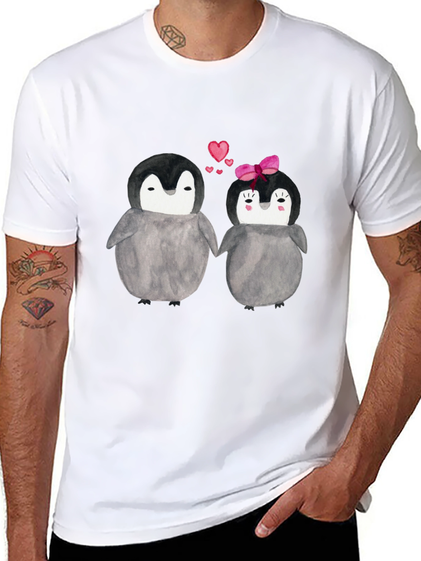 Penguin Love T-Shirt - Cute Couple Design