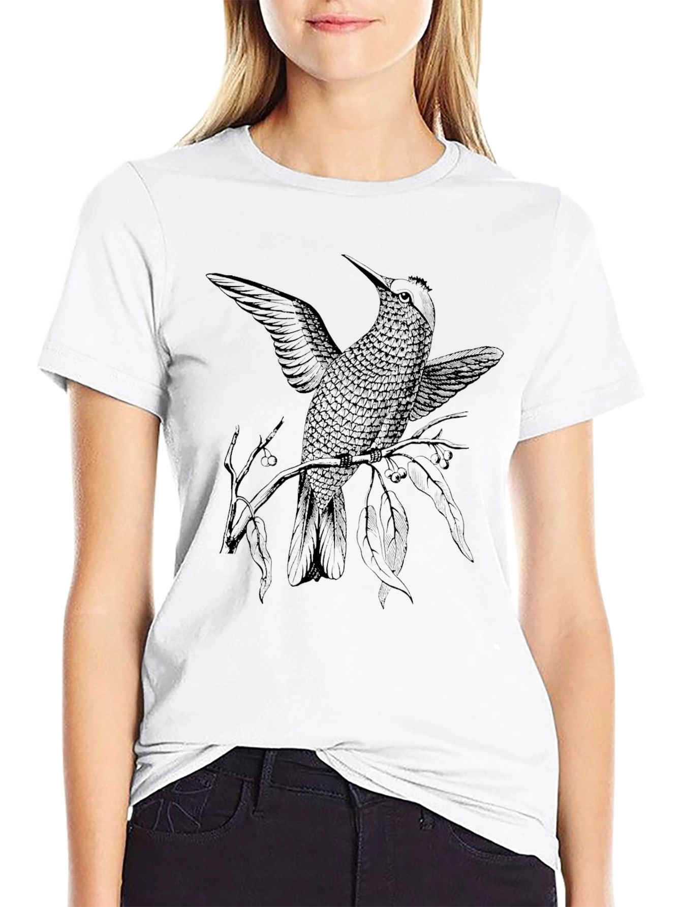 Hummingbird Graphic Tee - Black