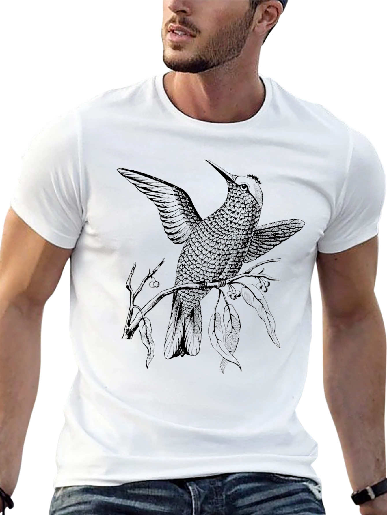 Hummingbird Graphic Tee - Black