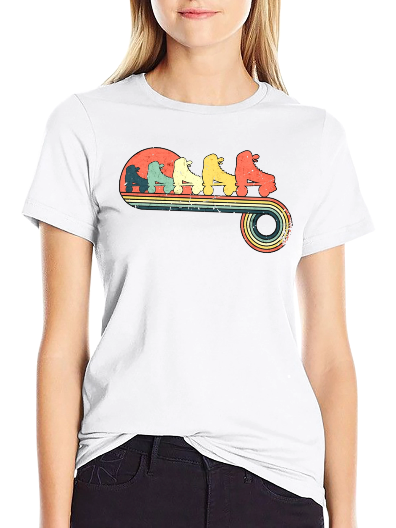 Retro Roller Skate Graphic Tee