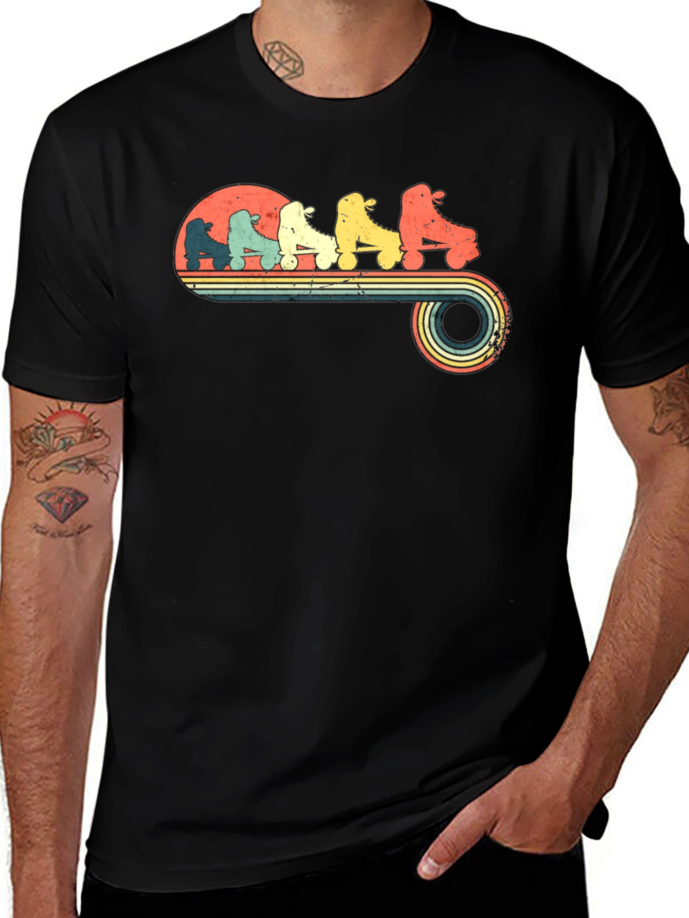 Retro Roller Skate Graphic Tee