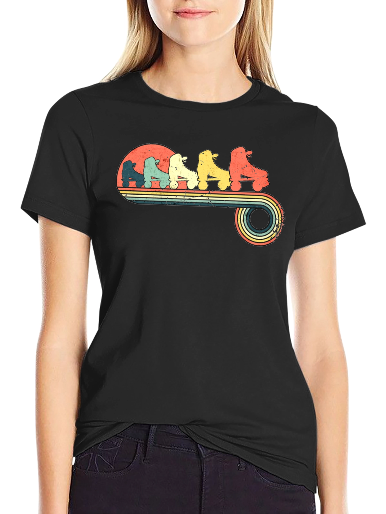 Retro Roller Skate Graphic Tee