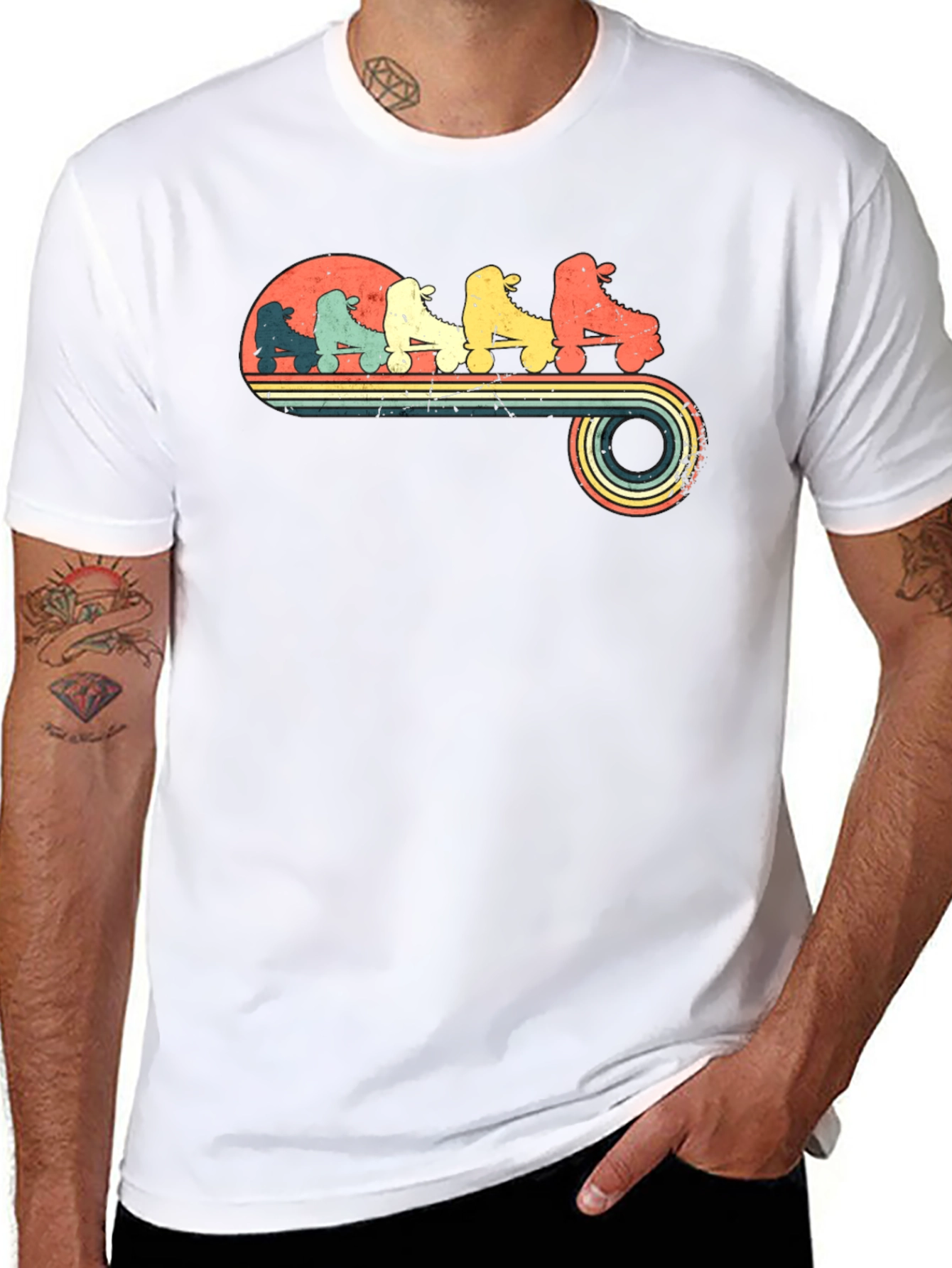 Retro Roller Skate Graphic Tee