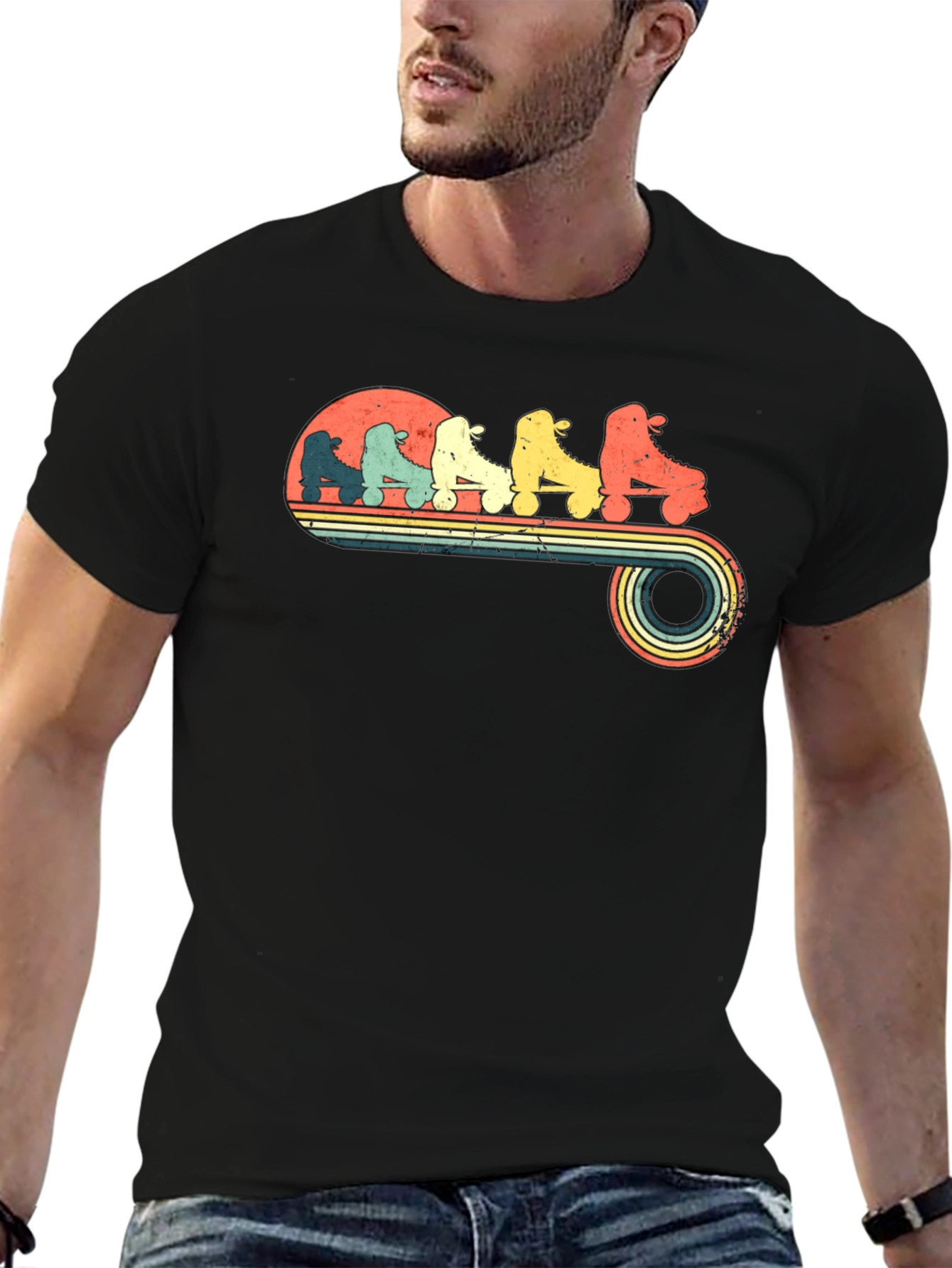 Retro Roller Skate Graphic Tee