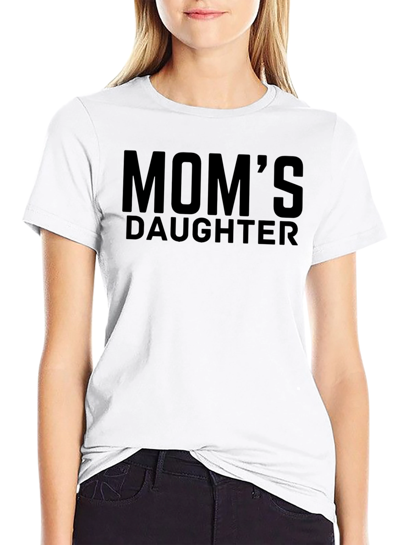 Moms Daughter Black T-Shirt