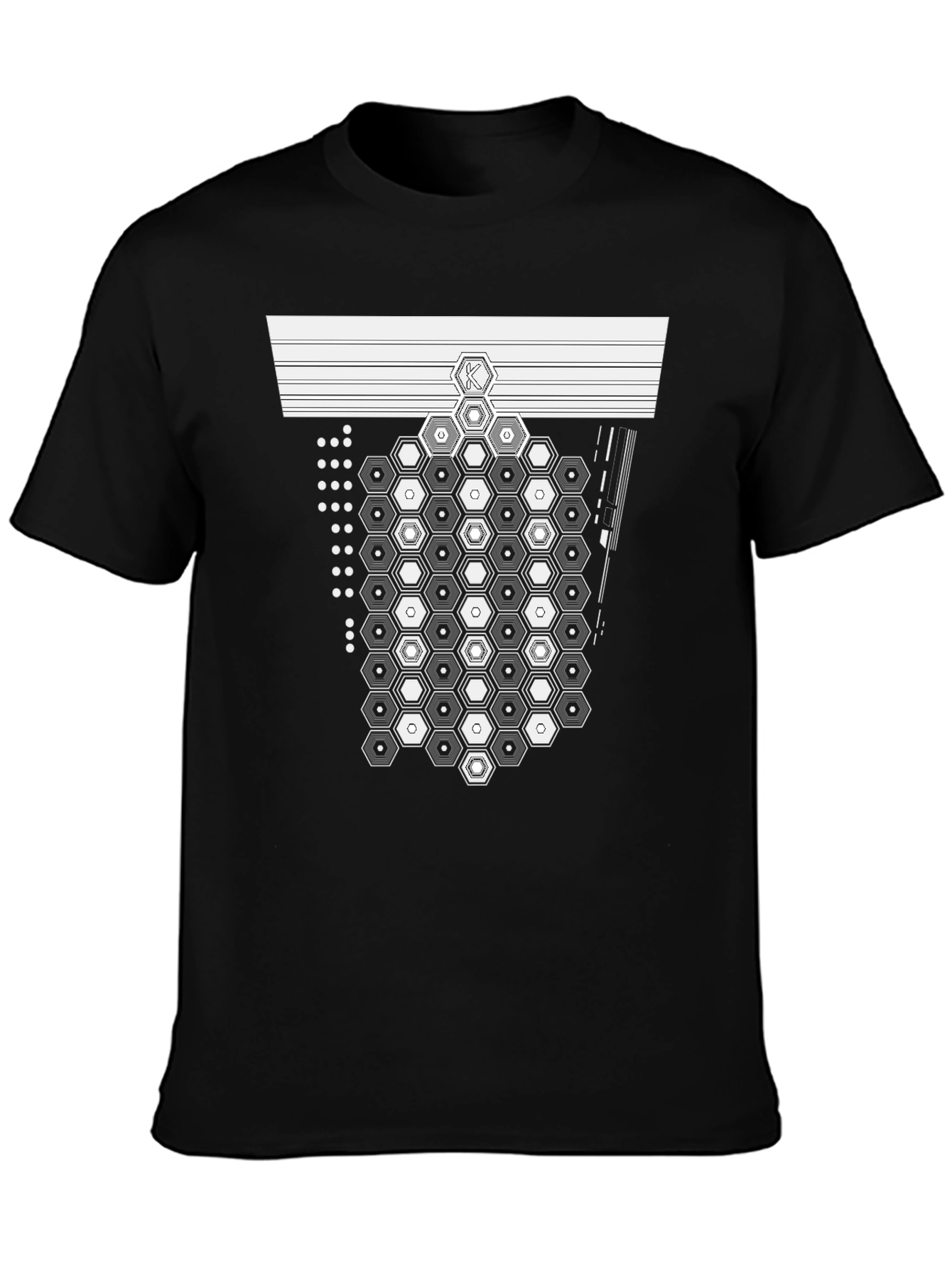 Geometric Hexagon T-Shirt - Modern Design