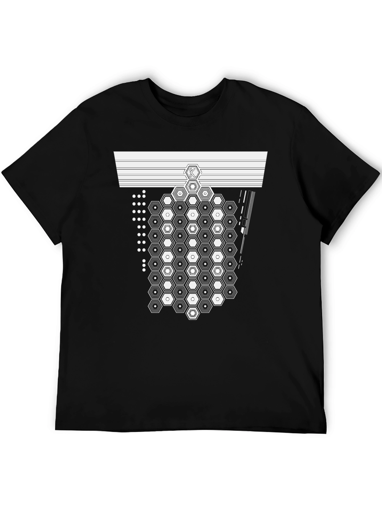 Geometric Hexagon T-Shirt - Modern Design
