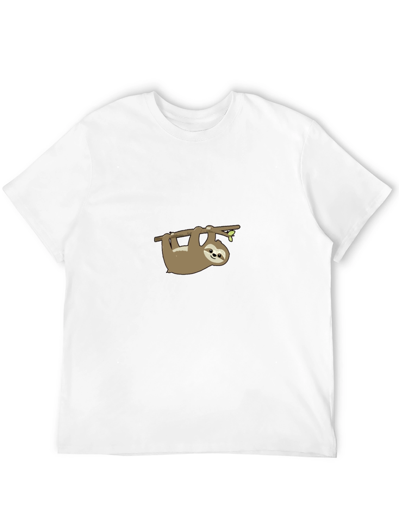 Sloth Graphic Print T-Shirt Casual Mens Tee