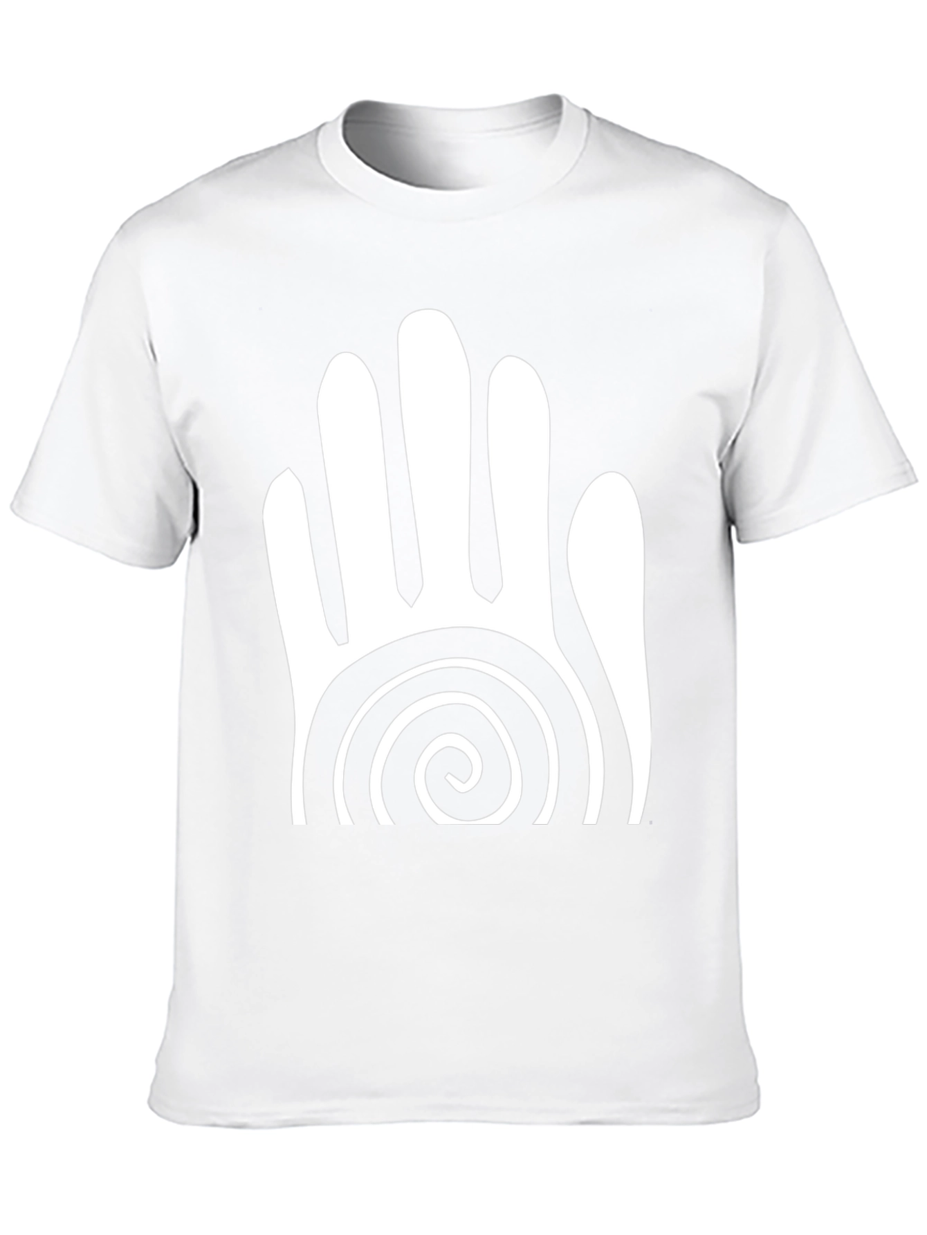 Tribal Hand Spiral Graphic Tee - Black
