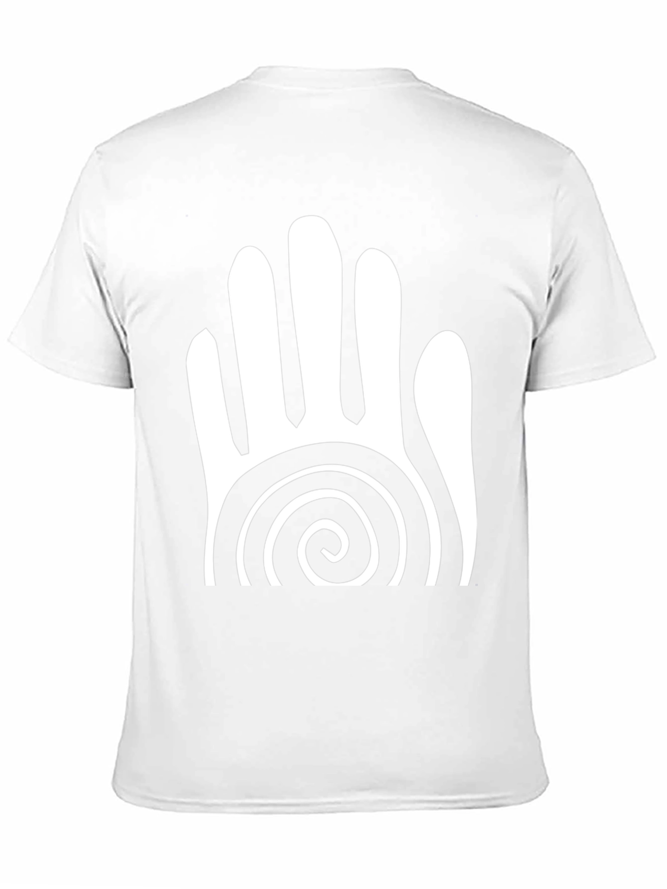 Tribal Hand Spiral Graphic Tee - Black