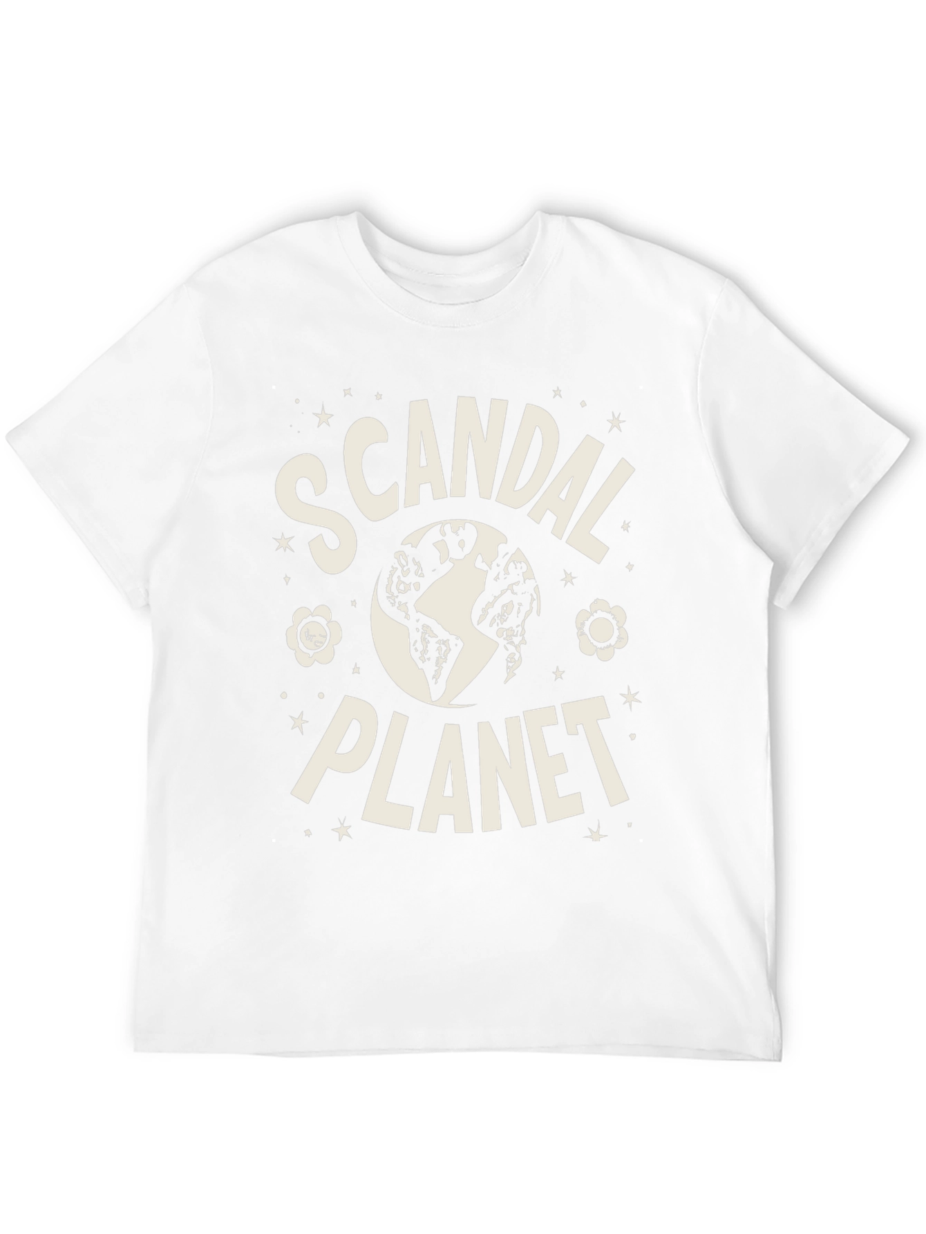 Scandal Planet Graphic Tee - Black Cotton Blend T-Shirt