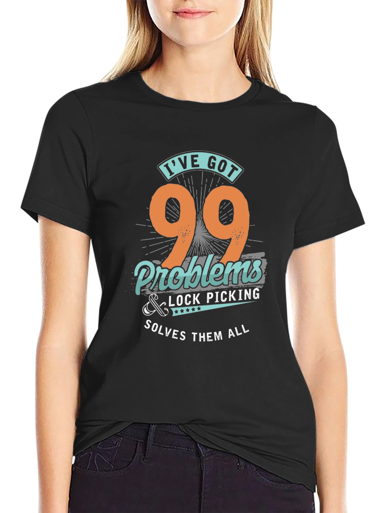 99 Problems Lock Picking T-Shirt - Novelty Graphic Tee