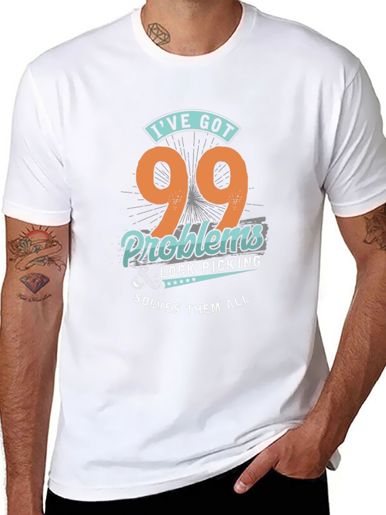 99 Problems Lock Picking T-Shirt - Novelty Graphic Tee