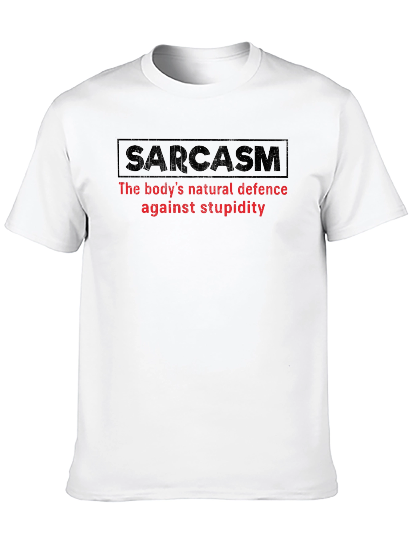 Sarcasm Defense Black Cotton T-Shirt