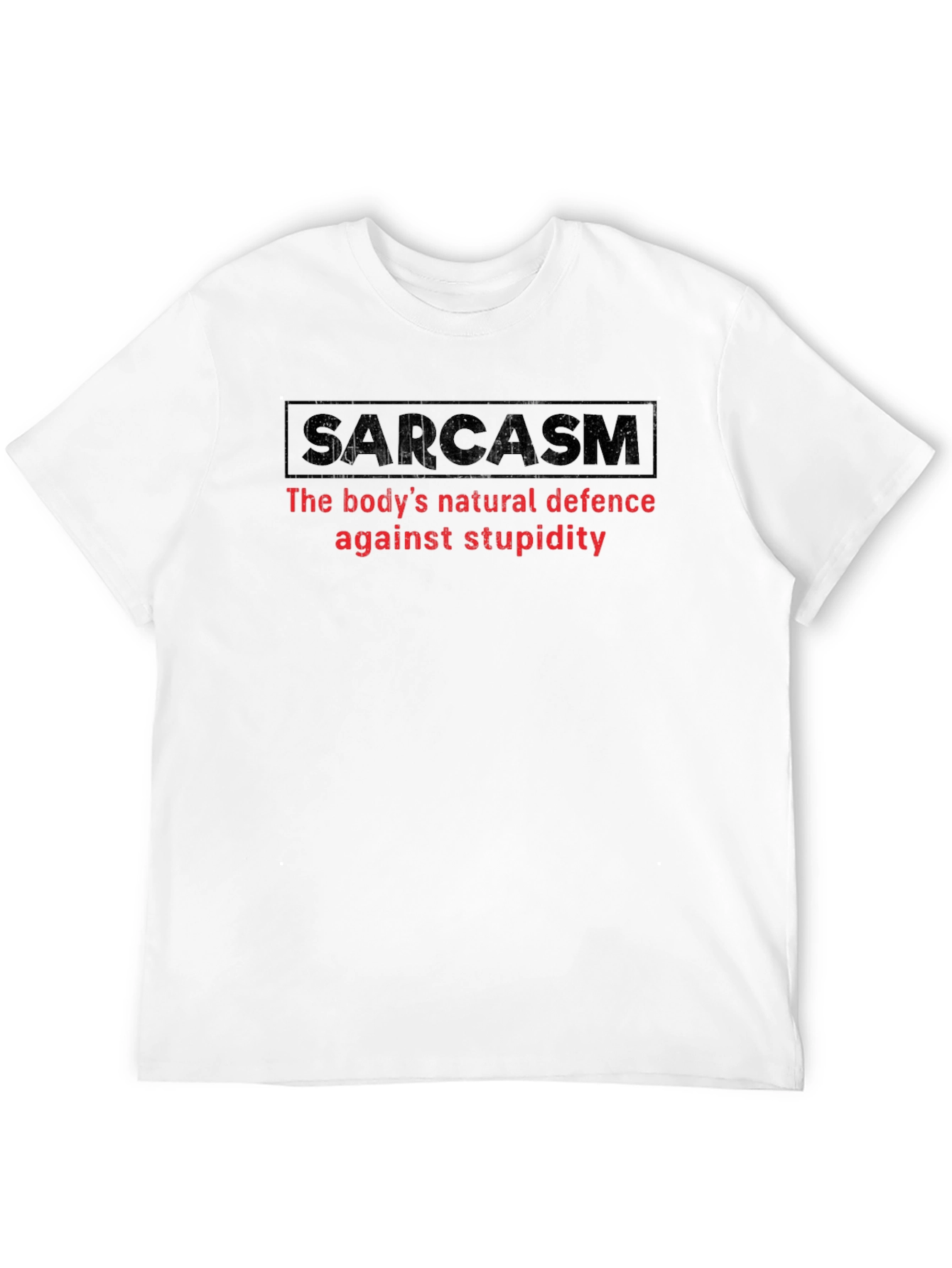 Sarcasm Defense Black Cotton T-Shirt