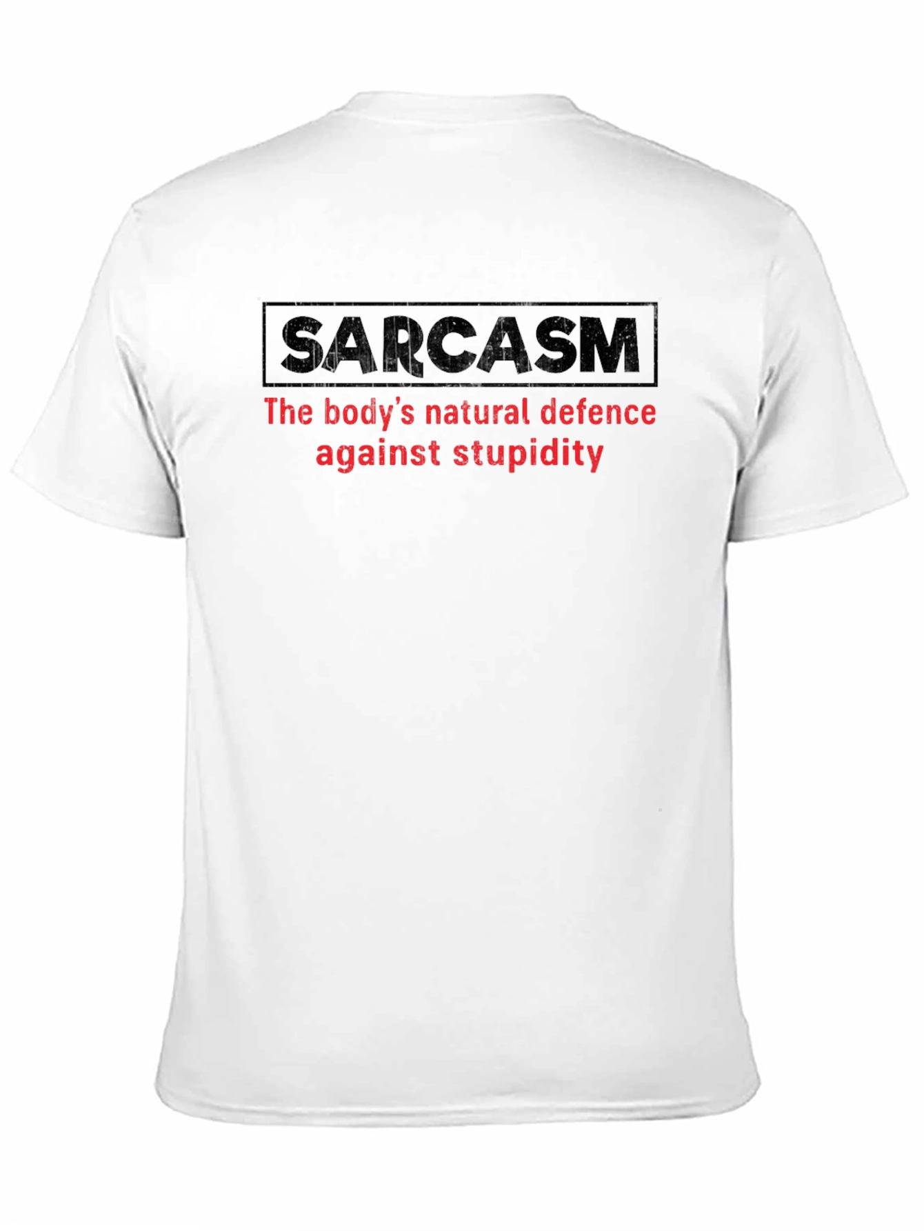 Sarcasm Defense Black Cotton T-Shirt