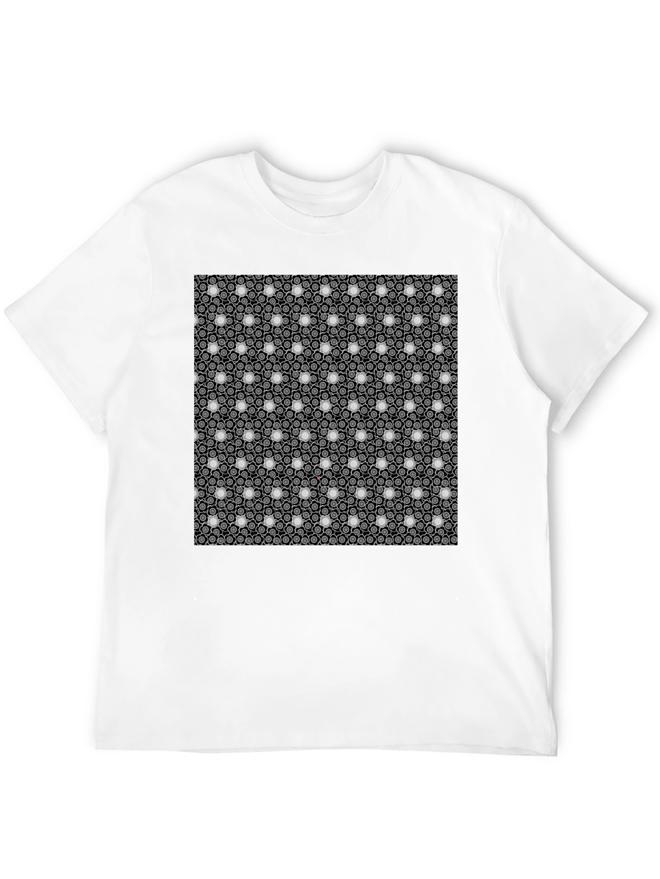 Patterned Black T-Shirt - Unique Design