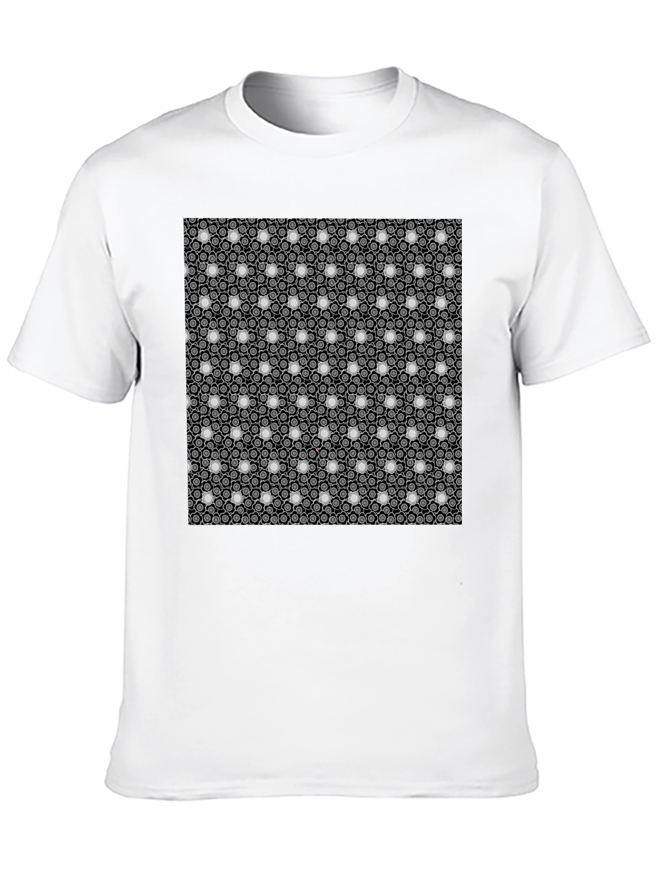 Patterned Black T-Shirt - Unique Design