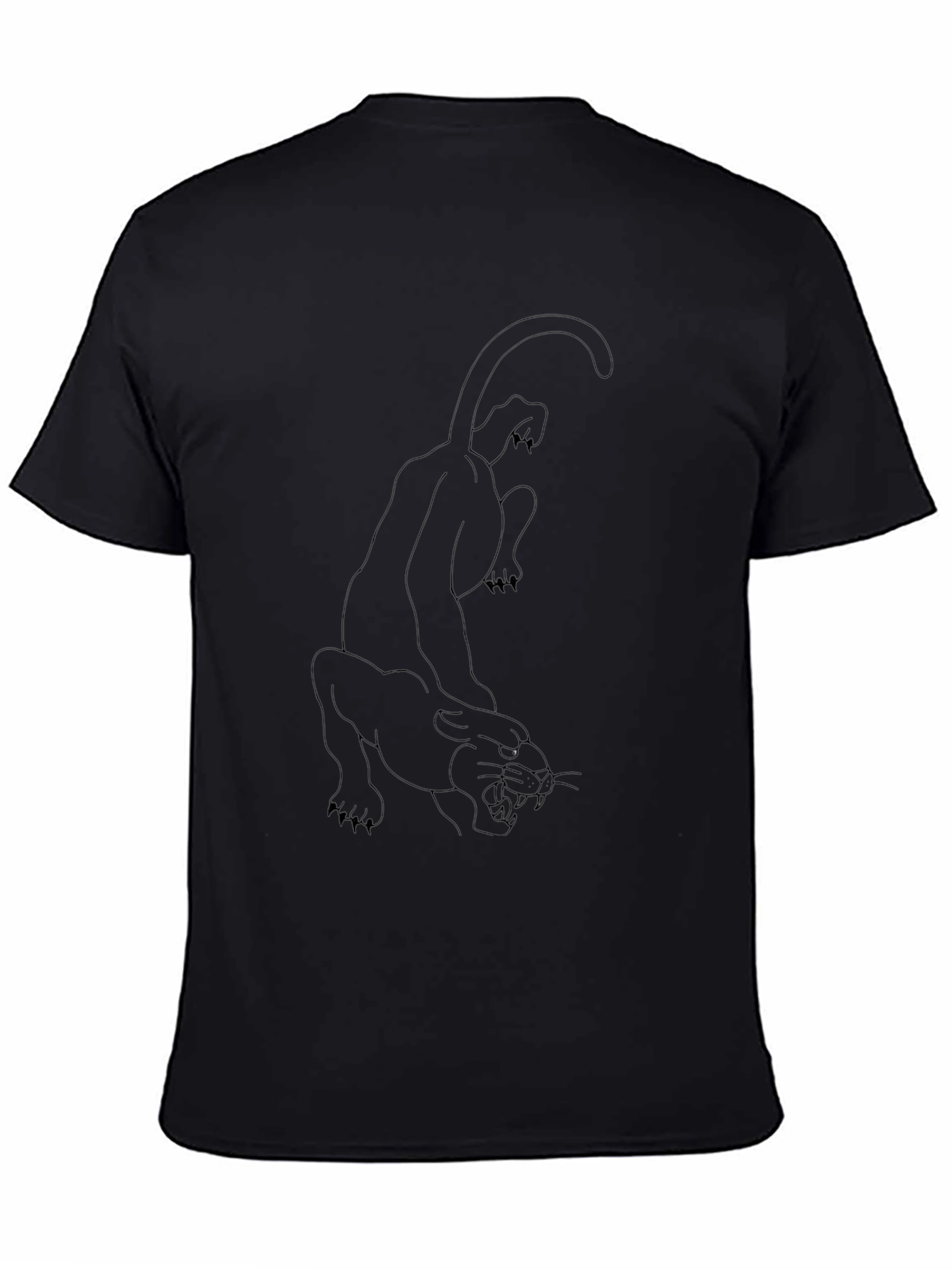 Black Panther Outline Graphic T-Shirt