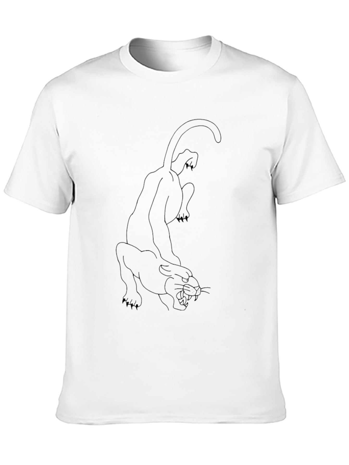 Black Panther Outline Graphic T-Shirt