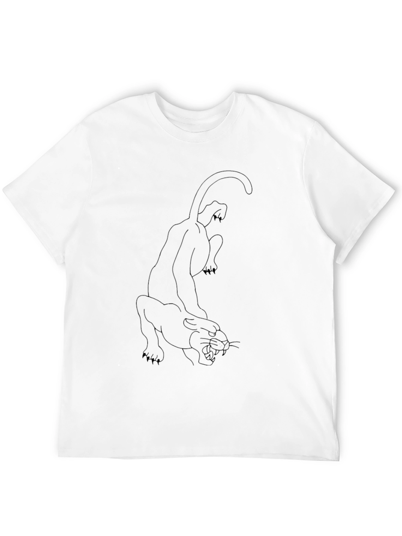 Black Panther Outline Graphic T-Shirt