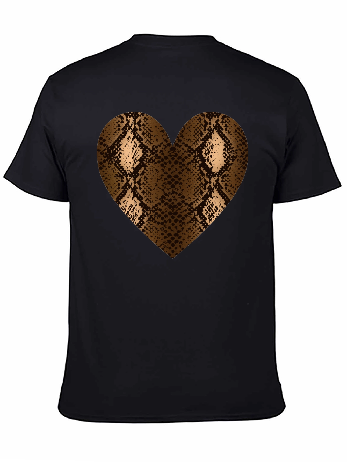 Snake Print Heart T-Shirt - Bold Graphic Tee