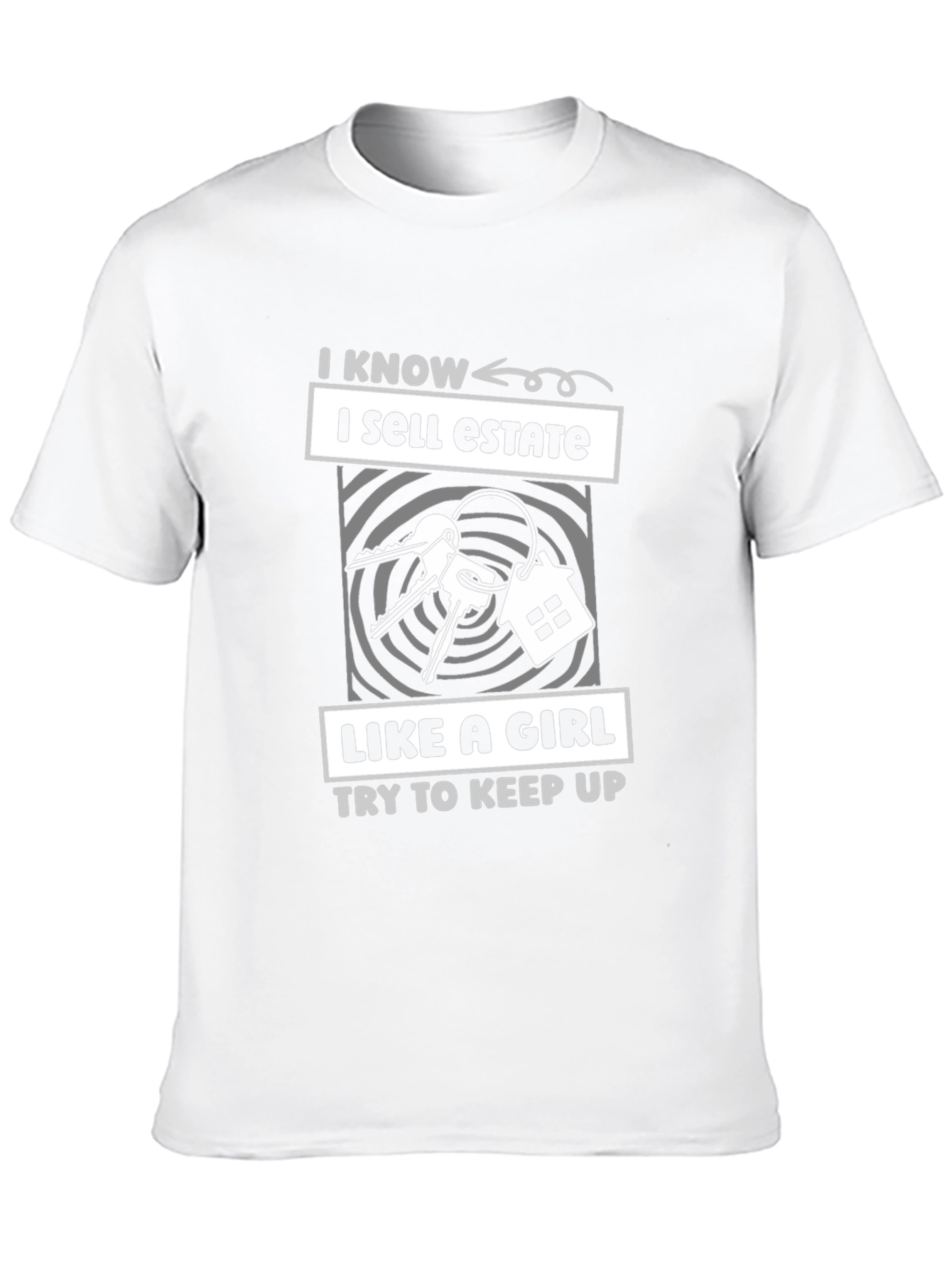 I Sell Estate Like A Girl Black T-Shirt