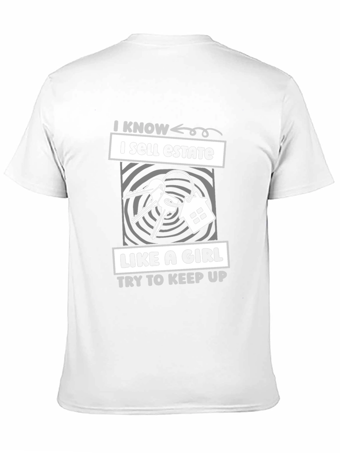 I Sell Estate Like A Girl Black T-Shirt