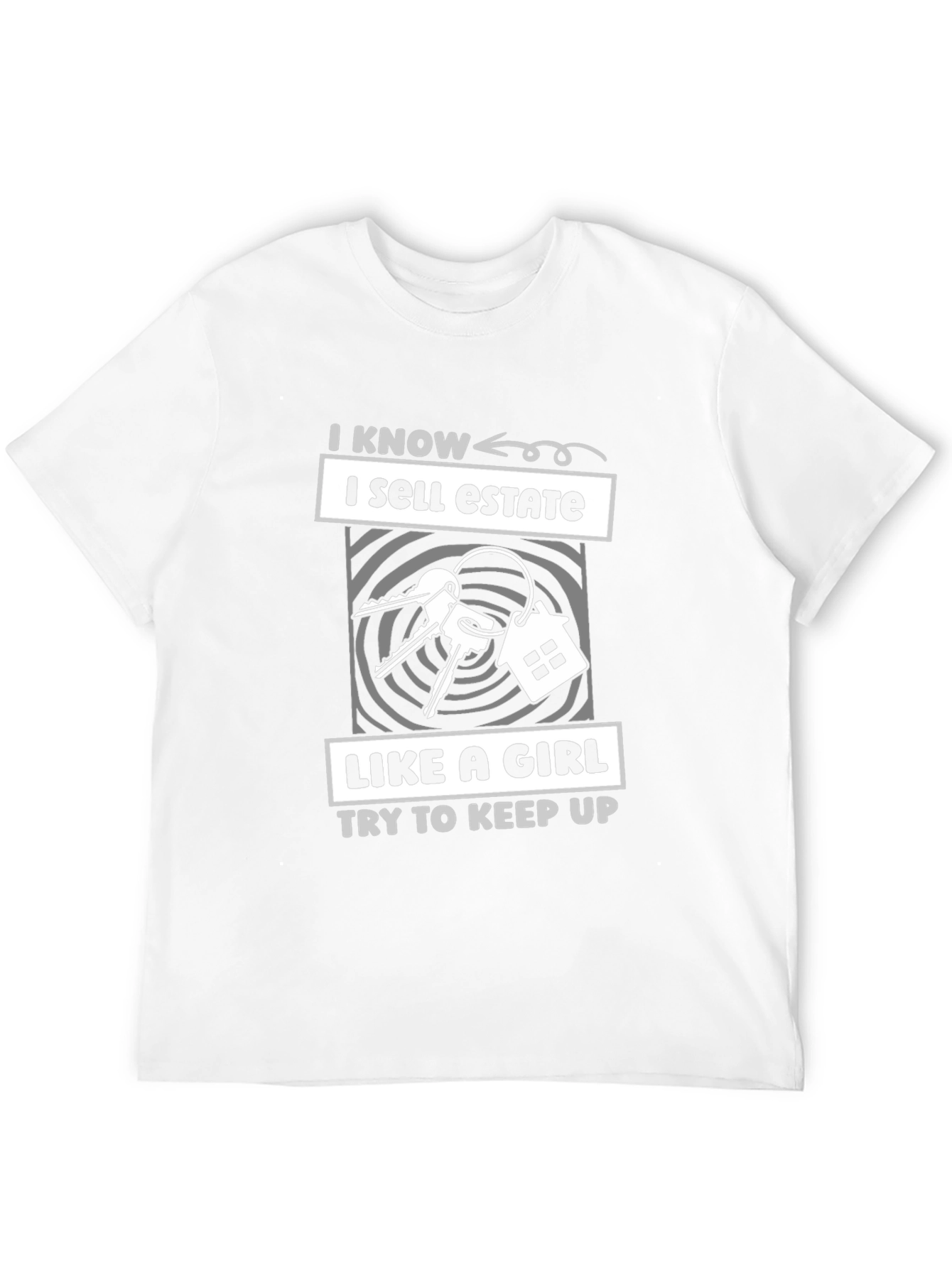 I Sell Estate Like A Girl Black T-Shirt