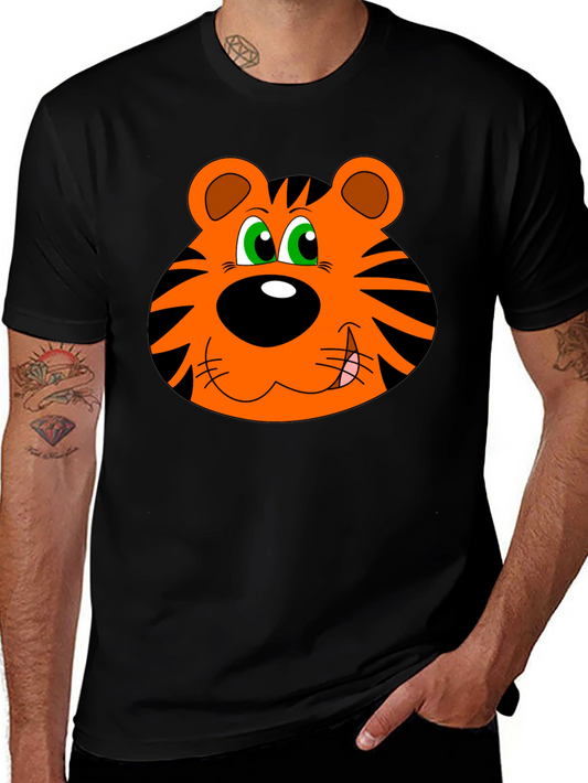 Cartoon Tiger Graphic T-Shirt